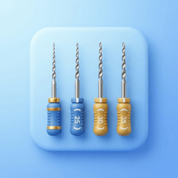 Bộ Trâm Máy NiTi Mivec Gold Taper (Hộp 6 cây)