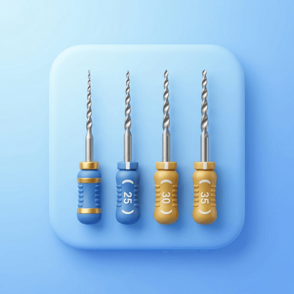 Bộ Trâm Máy NiTi Mivec Gold Taper (Hộp 6 cây)